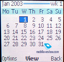 Переглянути календар можна за місяць, є швидкий перехід на введену дату